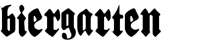 Biergrten Light Condensed Schriftart