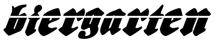 Biergrten Laser Italic Schriftart