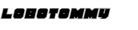 Lobotommy Pro Italic Schriftart