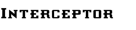 Font Interceptor: Mehr Infos & Zeichen Übersicht TTF: Interceptor Font