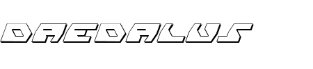 Daedalus Shadow Italic Schriftart