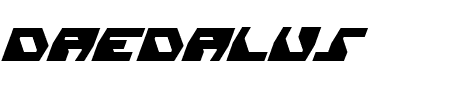 Daedalus Condensed Italic Schriftart