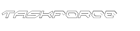Taskforce Outline CondItalic Schriftart
