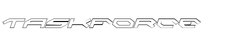 Taskforce Outline Italic Schriftart