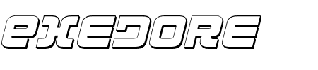 Exedore 3D Italic Schriftart