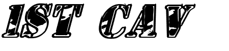 1st Cav II Italic Schriftart