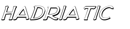 Hadriatic Shadow Italic Schriftart