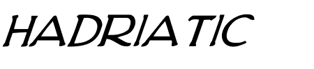 Hadriatic Bold Italic Schriftart