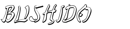 Bushido Shadow Italic Schriftart