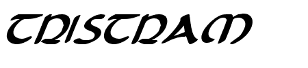 Tristram Bold Italic Schriftart