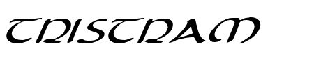 Tristram Expanded Italic Schriftart