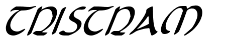 Tristram Condensed Italic Schriftart