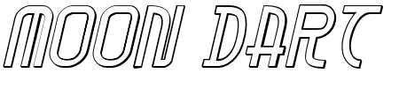 Moon Dart 3D Italic Schriftart