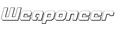 Weaponeer Shadow Italic Schriftart