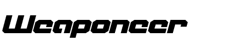Weaponeer Expanded Italic Schriftart