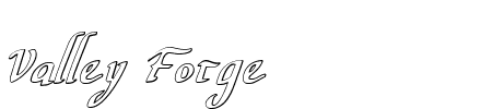 Valley Forge Outline Italic Schriftart