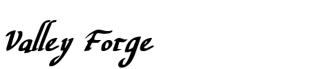 Valley Forge Bold Italic Schriftart