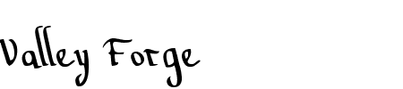 Valley Forge Leftalic Schriftart