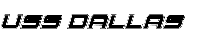 U.S.S. Dallas Academy Italic Schriftart