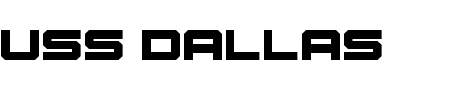 U.S.S. Dallas Bold Schriftart