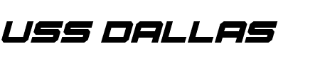 U.S.S. Dallas Bold Italic Schriftart