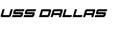 U.S.S. Dallas Italic Schriftart