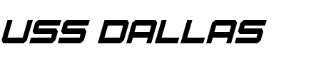 U.S.S. Dallas Condensed Italic Schriftart