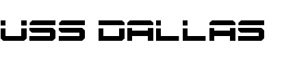 U.S.S. Dallas Laser Schriftart