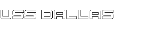 U.S.S. Dallas Outline Schriftart