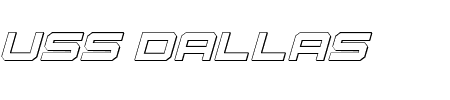 U.S.S. Dallas Outline Italic Schriftart