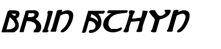 Brin Athyn Bold Italic Schriftart