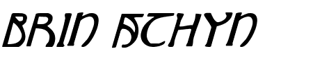 Brin Athyn Condensed Italic Schriftart