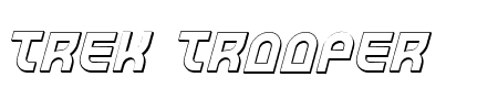 Trek Trooper 3D Italic Schriftart