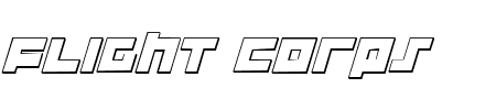 Flight Corps 3D Italic Schriftart