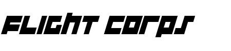 Flight Corps Condensed Italic Schriftart