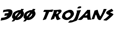 300 Trojans Expanded Italic Schriftart