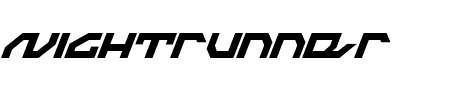 Nightrunner Condensed Italic Schriftart