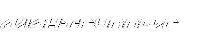 Nightrunner Shadow Italic Schriftart