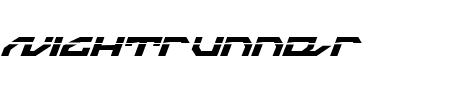 Nightrunner Laser Italic Schriftart