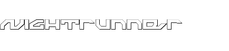 Font Nightrunner Shadow: Mehr Infos & Zeichen Übersicht TTF: Nightrunner Shadow Font