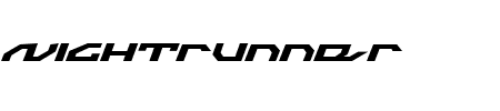 Nightrunner Expanded Italic Schriftart