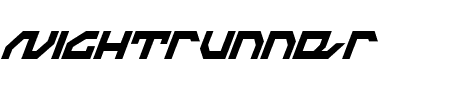 Nightrunner Extra-Condensed Italic Schriftart