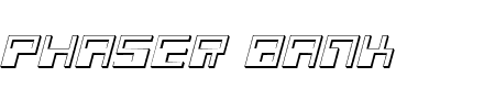 Phaser Bank 3D Italic Schriftart