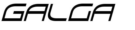 Galga Bold CondensedItalic Schriftart
