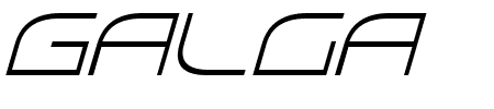 Galga Condensed Italic Schriftart