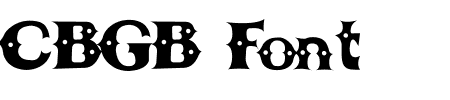 TTF: CBGB Font Schriftart