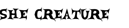 Schrift She Creature: Mehr Infos & Zeichen Übersicht TTF: She Creature Schrift