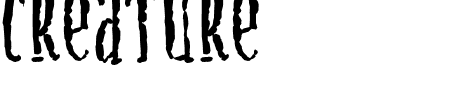 Schriftart Creature: Mehr Infos & Vorschau Generator TTF: Creature Schriftart