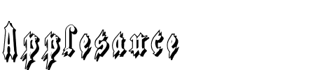Font Applesauce Shadow: Mehr Infos & Zeichen Übersicht TTF: Applesauce Shadow Font