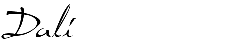 Schriftart Dali: Mehr Infos & Zeichen Übersicht TTF: Dali Schriftart